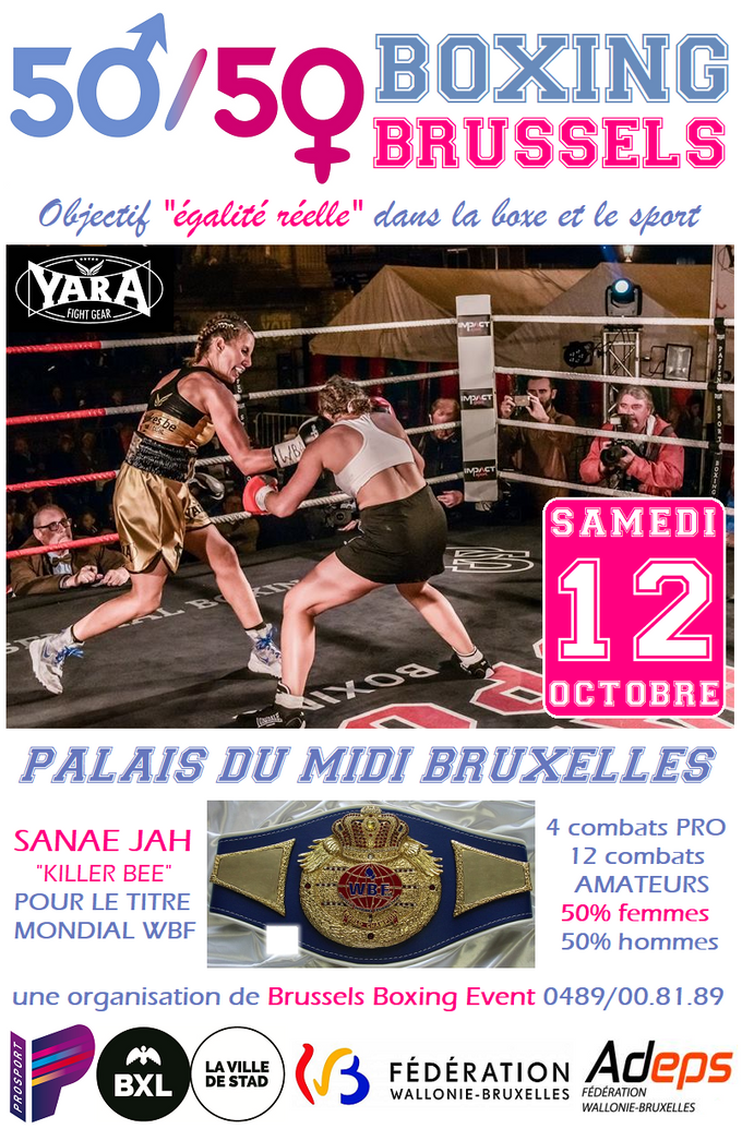 12 octobre 2019 PALAIS DU MIDI LE 50-50 BOXING avec SANAE JAH et MOHAMED EL MARCOUCHI